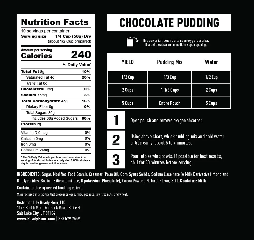 Ready Hour Chocolate Pudding Mix